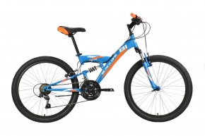 Велосипед Black One Ice FS 24 Синий/Оранжевый